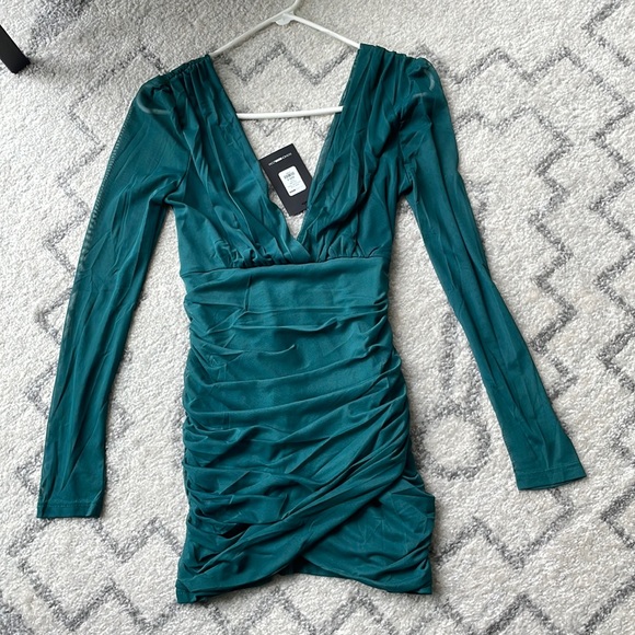 NWT- Fashion Nova Sheer Mini Dress - Picture 5 of 7